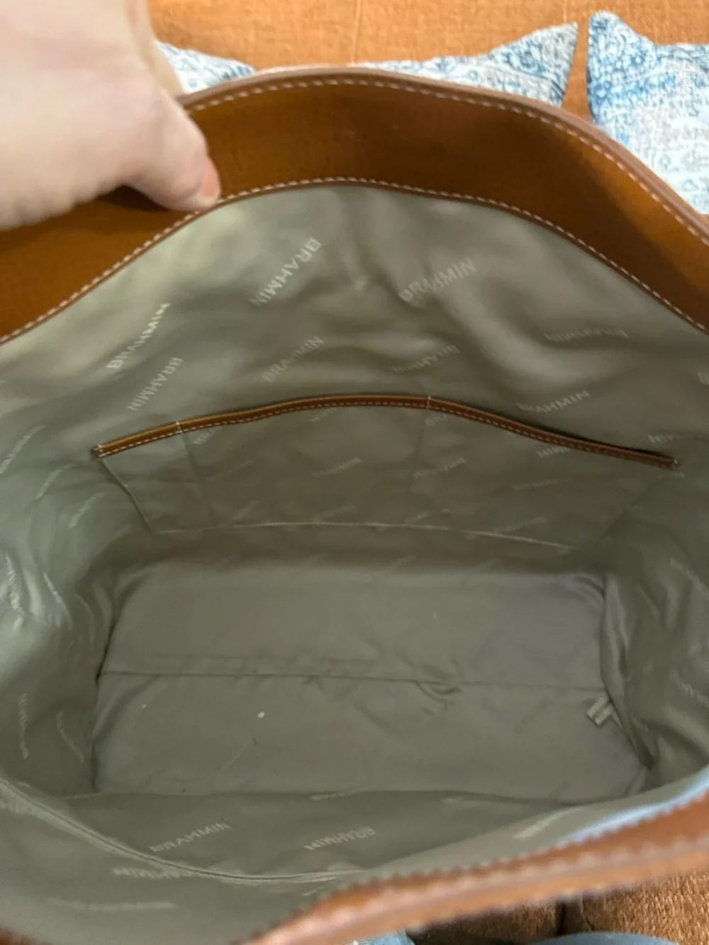 Brahmin Smooth Leather tan bag with matching wallet and pouch. NWOT - Picture 8 of 9